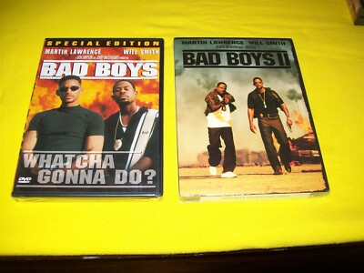 BAD BOYS & BAD BOYS II WITH SLIPCOVER DVD MARTIN LAWRENCE WILL SMITH NEW SEALED