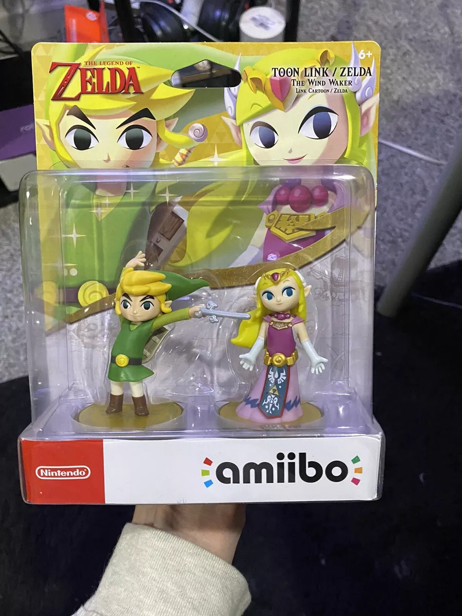 Nintendo Switch The Legend Of Zelda Toon Link and Zelda amiibo 2-Pack Wind  Waker