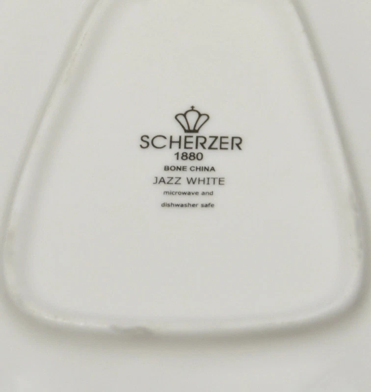 Scherzer Set 6 Tazze Tazzine Caffè in Porcellana Bianco Jazz White Coffee Cups, fotografia 4 di 4