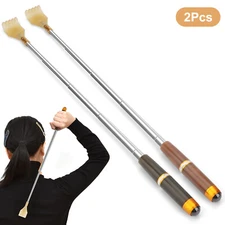 2x Telescoping Back Scratcher, Relieve Itching Tool, Portable Acupoint Massager