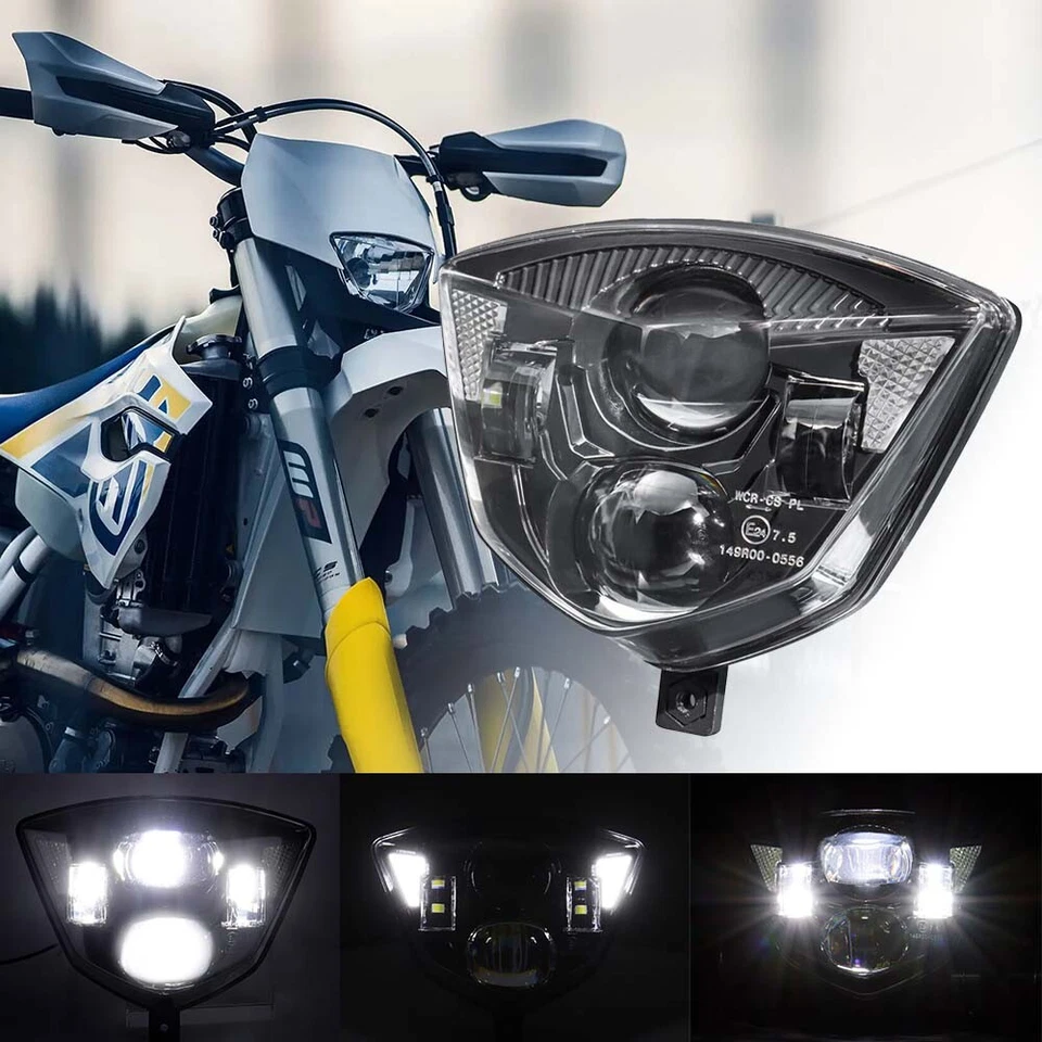 LED Headlights Headlamp Fits 2014 HUSQVARNA FE 250/350/450/501 TE 125/250/300 - Image 2 of 4