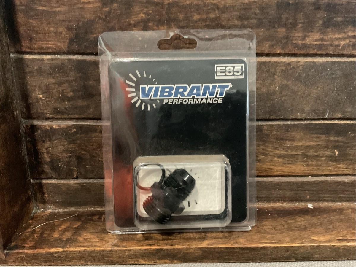 Vibrant Performance 16833 VIB16833 -8AN FLARE TO AN STRAIGHT CUT THREAD 1 1 6 12 With O Ring Adapter Fitting
