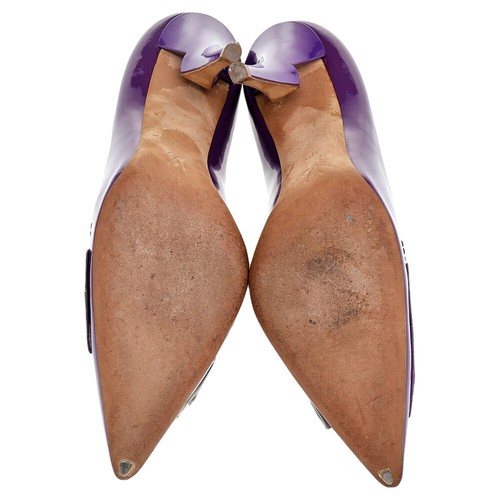 Louis Vuitton Purple Patent Riviera Pumps Size 39.5 - Picture 6 of 8