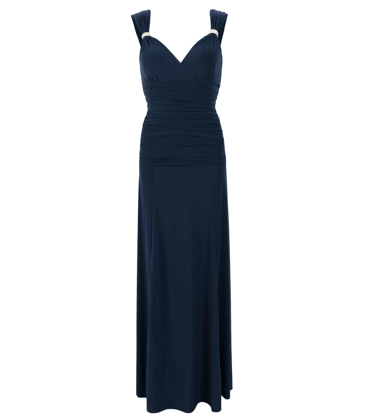 Deep Winter Neck V Gown With Diamante Crystal And Velvet Party Detail main image 1
