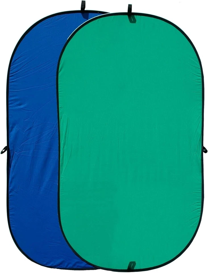 DLC 4x7 ft Chroma Key Blue/Green Reflector CK Reversible Twist-Fold Background - Image 2 of 2