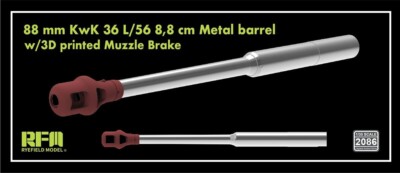 RYEFIELD MODEL RFM RM-2086 1/35 KwK 36 L/56  8.8cm Metal Barrel For Tiger I