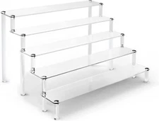 5 Tier Acrylic Stands for Display Clear Display Stand Risers Shelf for Cupcakes
