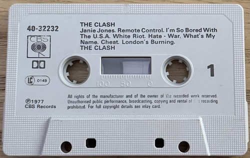 The Clash – Self Titled (Cassette UK 1982 VG+/VG+) Punk - Picture 5 of 5