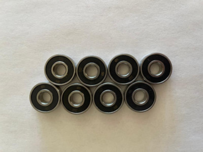 100 pcs 608 2RS oil lube black Seal Ball Bearing, 8x 22x 7 mm