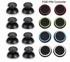 8x Joystick Replacement Thumbstick Analog Stick Cap +8x Silicone Grips For PS5