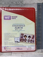 WESTRIM Crafts Strap Hinge Photo Album Scrapbook 8.5" x 11" Red Cloth Cover New