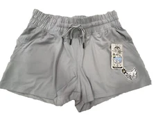 GOAT USA Women's Shorts Activewear Gray Sz Med SOFT ‘Greatest Of All Time’ NWT