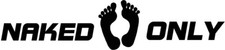 Naked feet only decal Satin black 7 x 1.5