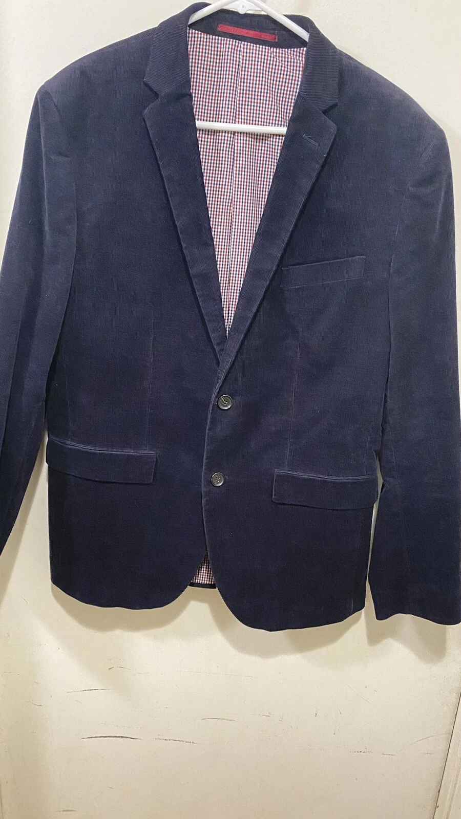 H&M Mens Jacket Blazer Curdoroy Size Men’s 40R Blue