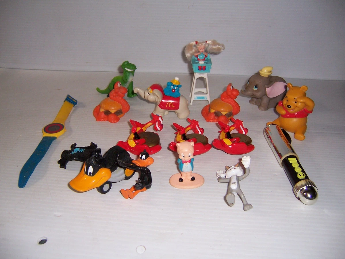 Vintage Lot of McDonald s Burger King Toys Figures Winnie the Pooh Dumbo Others