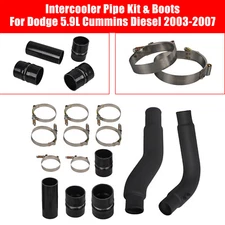 Intercooler Pipe Kit & Boots For Dodge 5.9L Cummins Diesel 2003-2007 Black
