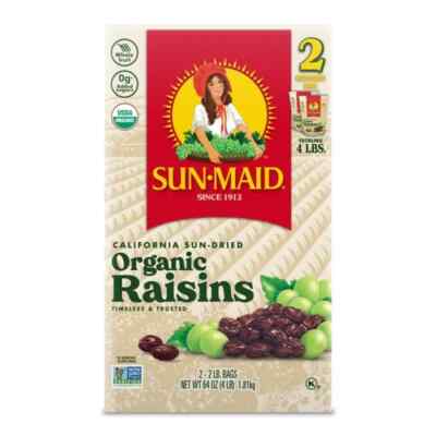Usda Raisin Sun-Maid California Organic Raisins Whole Fruit Zero Added Sugar USDA ...