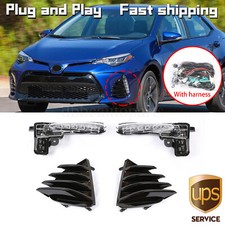 Led Fog Lamps Covers Daytime Running Lights For 2017 2019 Toyota Corolla Se Xse