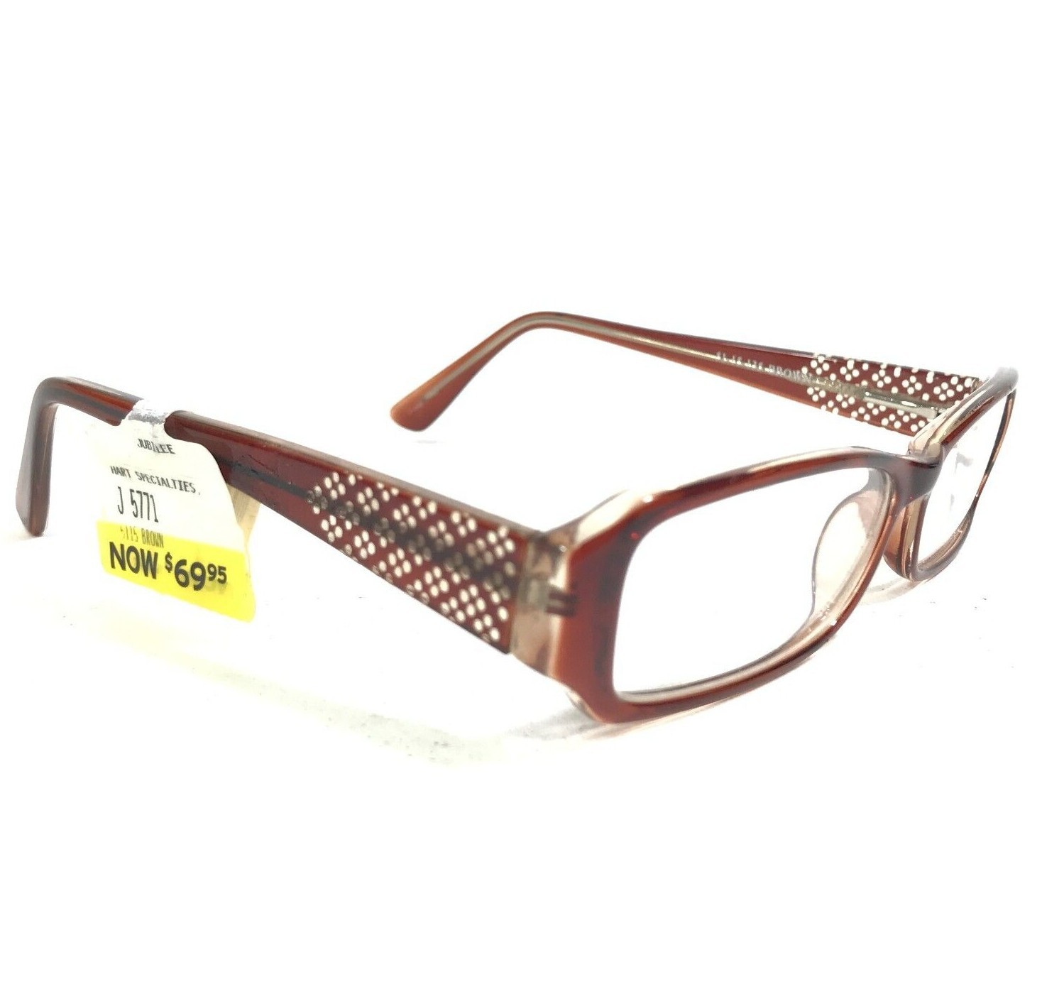 Оправа для очков Jubilee 5771 КОРИЧНЕВАЯ, Черепаховая, прямоугольная, с полной оправой 51-15-135