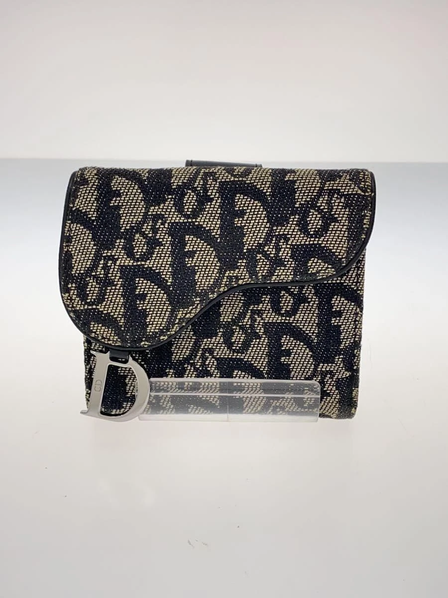 Christian Dior 02 LU 0025 Portefeuille Pliable Selle Trott Pli Toile Gris Occasion