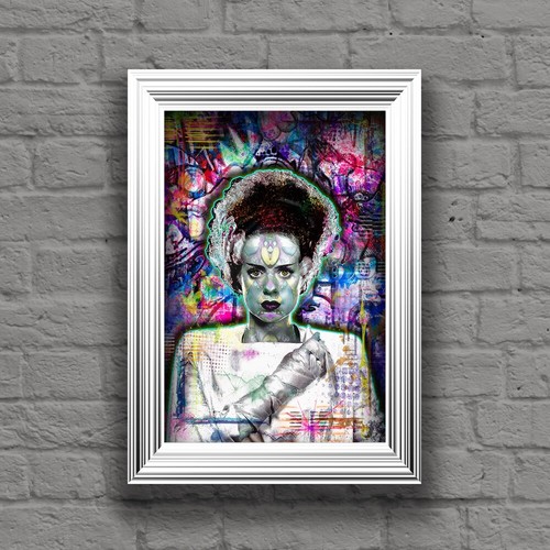 Bride Of Frankenstein 20x30in Poster, Bride Frankenstein Print Free Shipping US - Picture 3 of 7