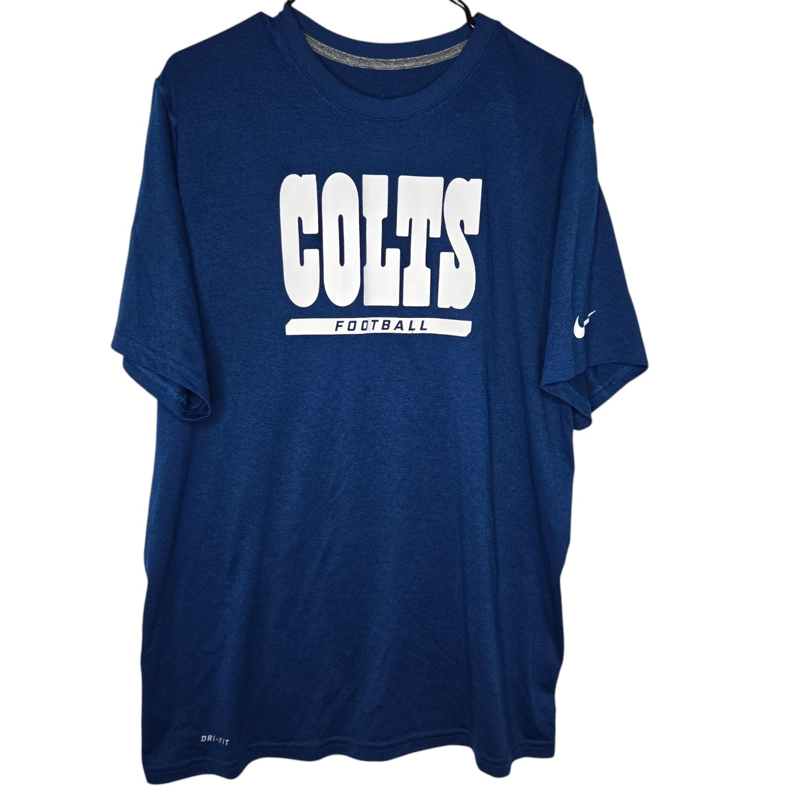 NIKE Dri Fit On Field Apparel Men's NFL Indianapolis Colts Shirt Size Large Blue
