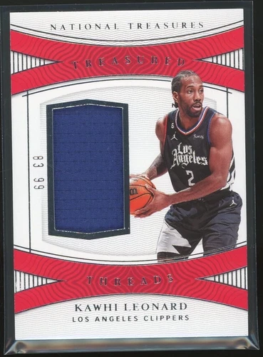 2022-23 Panini National Treasures Jumbo Relic #TD-LLA Kawhi Leonard #83/99