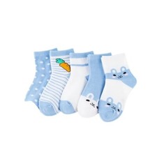 5 Pairs Kids Baby Toddler Boy Girl Ankle Crew Socks Cotton Casual Size 0-12M