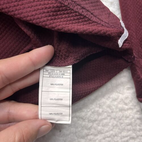 Mississippi State Adidas Shirt Mens Large Burgundy Bulldogs Quarter Zip Pullover - Picture 8 of 10