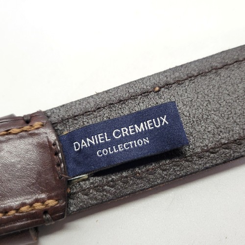 Daniel Cremieux Collection Leather Belt 42 Italian Full Grain Brown - Picture 9 of 12
