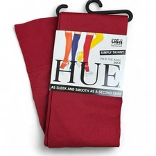HUE Womens Deep Red Over the Knee Socks One Size Fits Most Simply Skinny