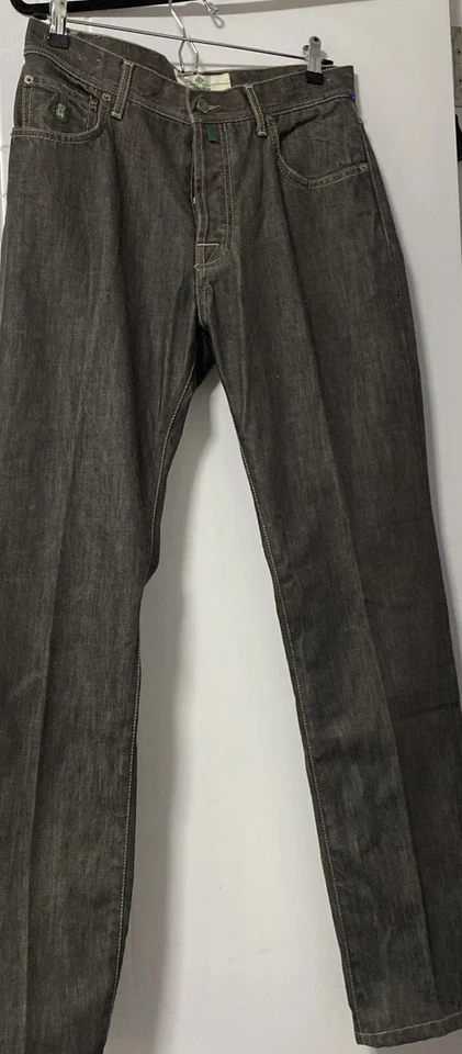 Pantalones de mezclilla Luigi Borrelli Napoli para hombre con botones talla 32 Foto 2 de 4