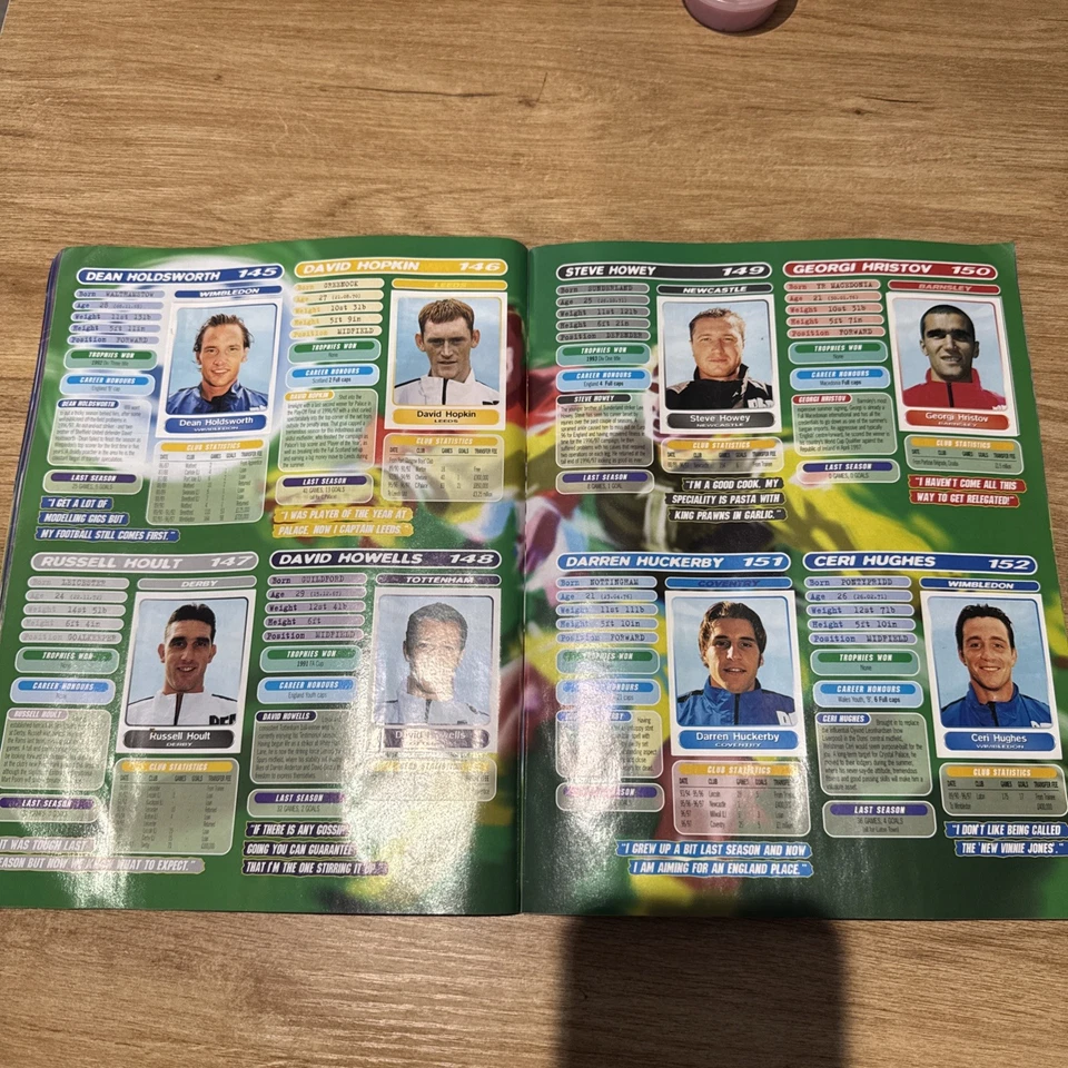 Panini PFA Superplayers 98 1998 Complete Album Ok/Good Condition — 第 3/4 张图片