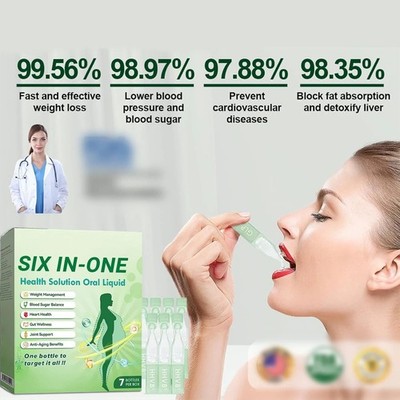 Six-in-One Wellness Solution Oral Liquid,one Bottle to Target It All HOT