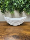 Fenton Milk Glass Hobnail Crescent Planter 9.5”