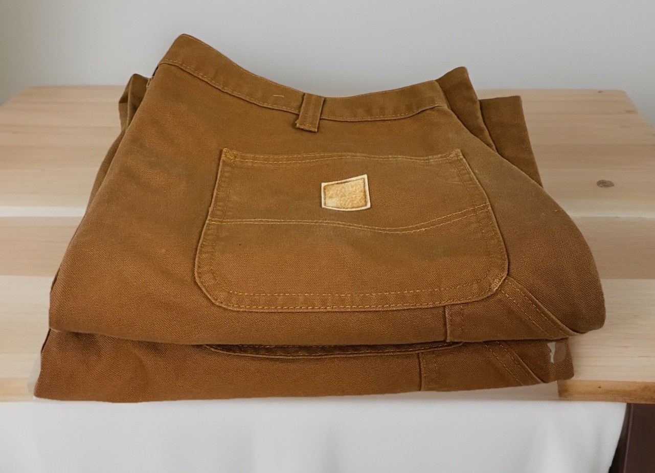 Carhartt Dungaree Fit Canvas Pants 383-51 Men's Size 38x30 Brown 2-Pack