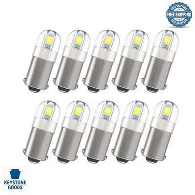 Shuyee Pack of 10 BA9S LED Bulbs for Car Interior & License Lights