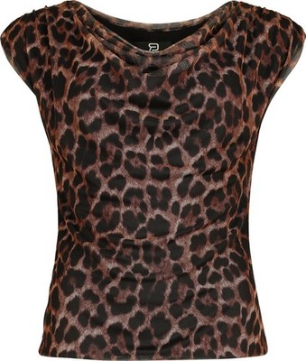 RED by EMP Damen multicolor Top mit Leopardmuster S
