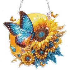 Hanging Diamond Art Butterfly Kits for Adults, 5D Special Shape Diamond Paint...