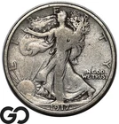 1917-S Walking Liberty Half Dollar, Rev. MM, Better Date San Francisco Issue