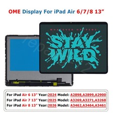 OEM For iPad Air 6 13&rdquo; LCD Display Touch Screen A2898 A2899 A2900 iPad Air 7 8