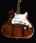 Semi-Hollow 6 String St Style Electric Guitar-New EXOTIC BURL TOP