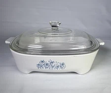 Vintage Corning MW-9 Microwave Browning Dish Sears 8467-310 PYREX P-9-C-1 Lid