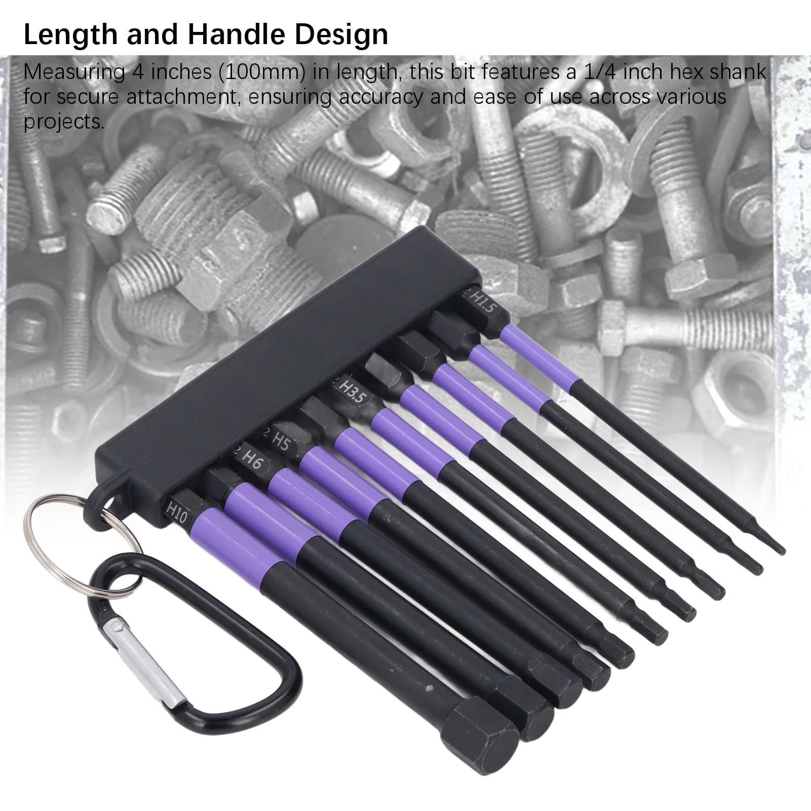 Driver Bits Set Impact Driver Bit Set 4 Inches 100mm 1/4 Inch Hex Shank