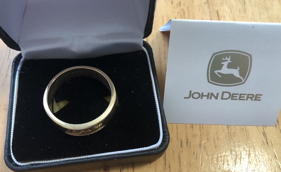 John Deere 15 Years Service Award Men's 10K Gold Ring Size 14 | eBay