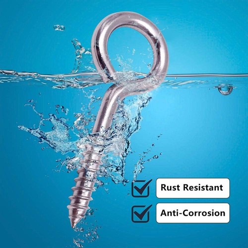 Eye Bolts Screw in Heavy Duty, 20 Pcs 2.5 Inch Sturdy Stainless Steel Eye Hooks - Picture 7 of 9