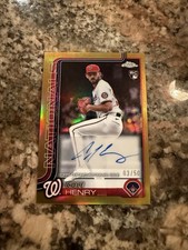 2025 Topps Chrome Update Cole Henry Gold /50 Auto RC #AC-CH