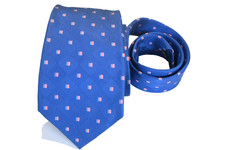 PINK MEN'S TIE BLUE/GEOMETRIC Width: 3.50" LENGTH 58"