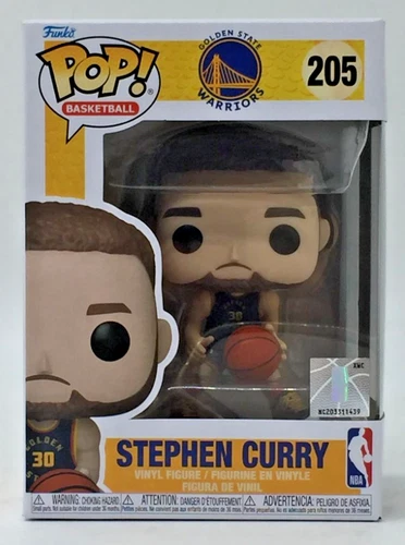 Funko Pop! NBA Basketball Warriors Stephen Curry #205 With Pop Protector
