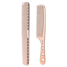 2 Pcs Stainless Steel Hair Combs anti Static Styling Comb Hairdressing Barbers C